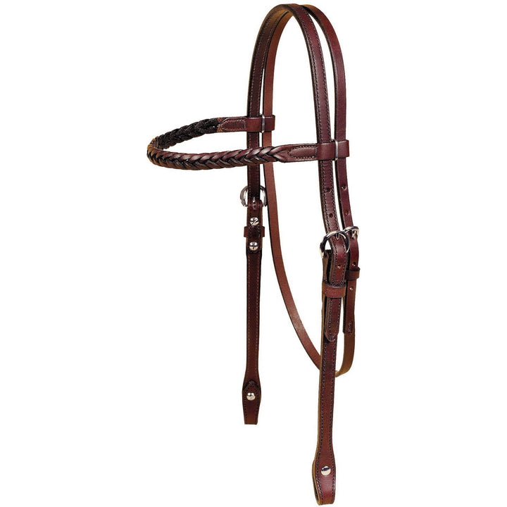 Tory Leather Braided Browband Headstall