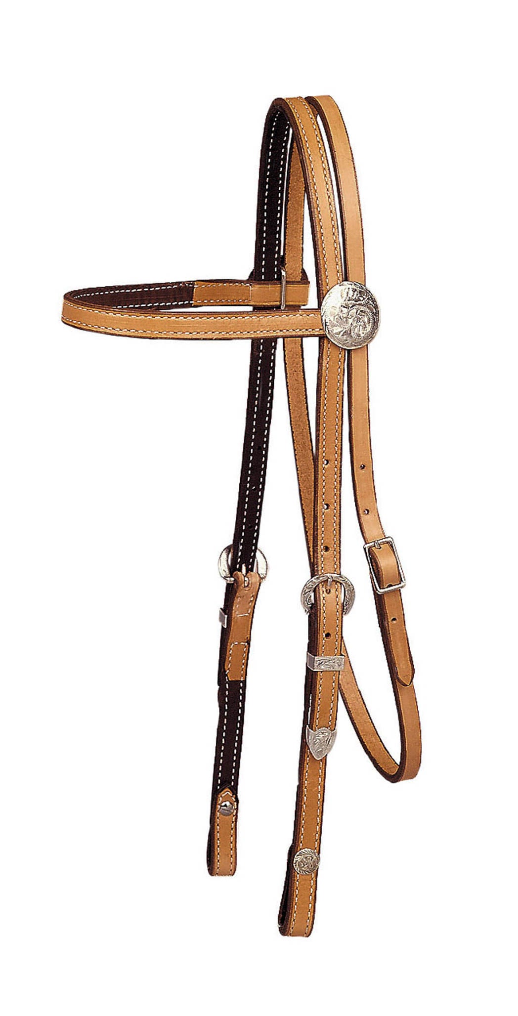 Tory Leather Browband Headstall with Silver