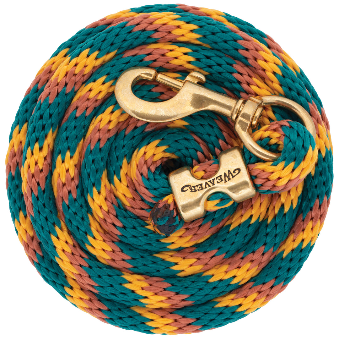 Weaver Leather Poly Lead Rope with Solid Brass 225 Snap (Multiple Color Options)