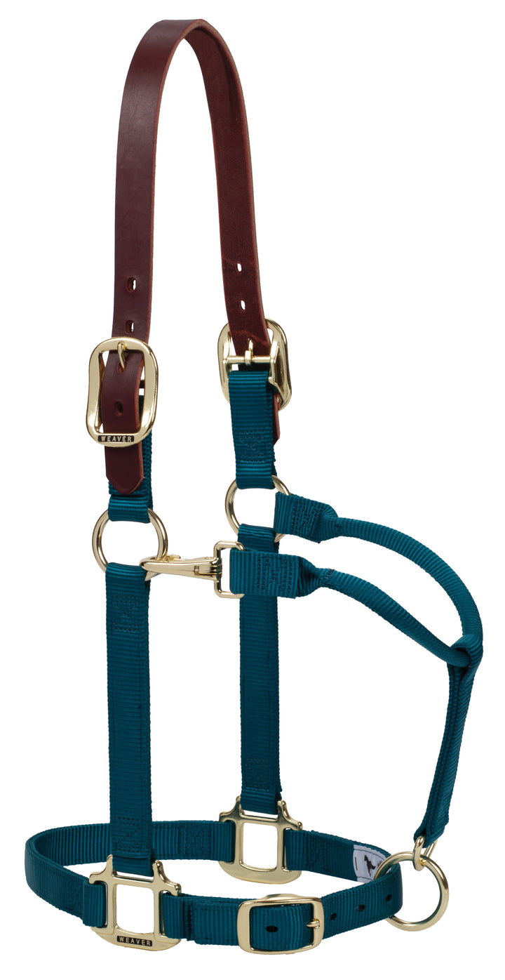Weaver Leather Breakaway Original Adjustable Chin and Throat Snap Halter, 1" Yearling Horse