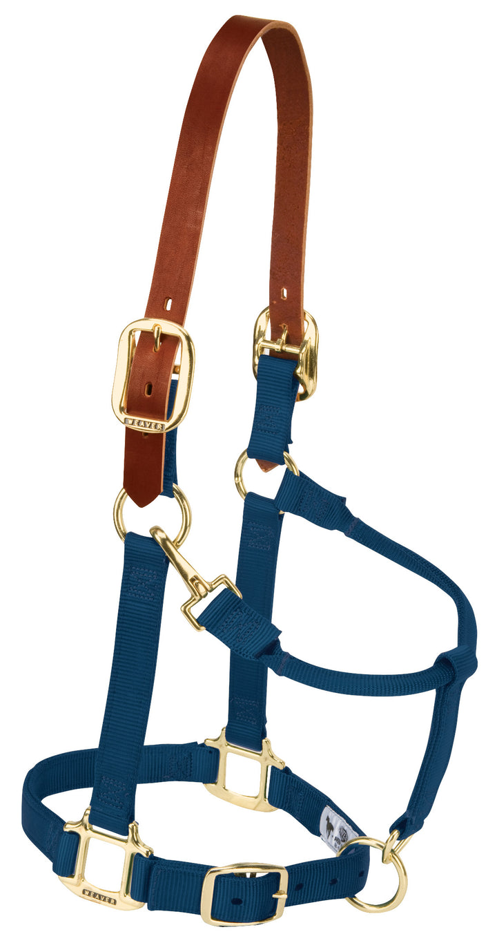 Weaver Leather Breakaway Original Adjustable Chin and Throat Snap Halter, 1" Yearling Horse
