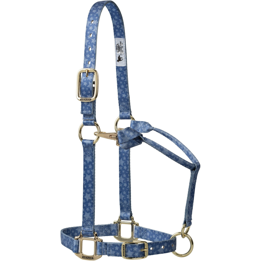 Weaver Denim Stars Adjustable Polyester Halter, 1"