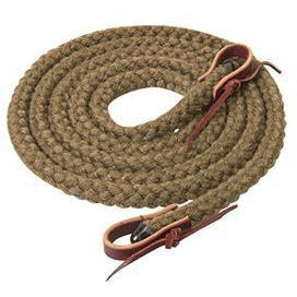 Weaver Leather Silvertip Hollow Braid Trail Reins, 5/8" x 10' - West 20 Saddle Co.