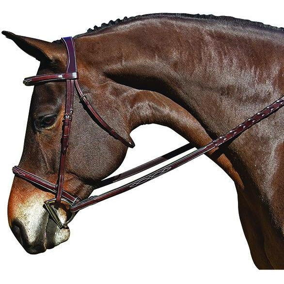 M. Toulouse Platinum Liza Snaffle Hunter Bridle - West 20 Saddle Co.