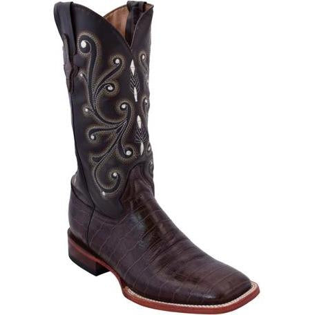 Ferrini Men's Print Belly Gator Chocolate Boot