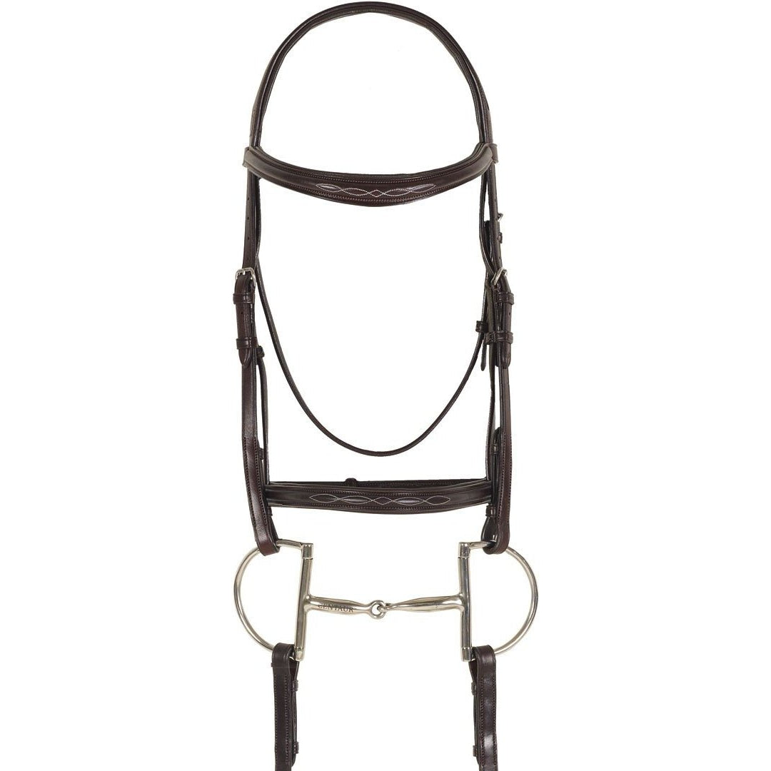 Ovation Breed Fancy Stitched Raised Padded Bridle - Draft Cross - West 20 Saddle Co.