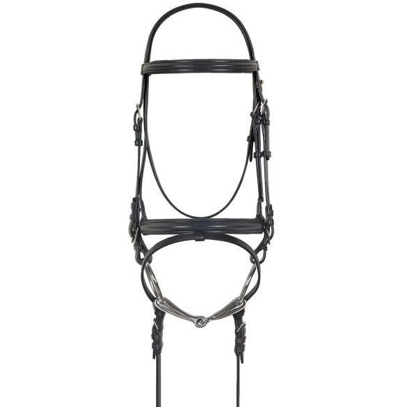 Camelot Crank Dressage Bridle With Anti-Slip Web Reins - West 20 Saddle Co.