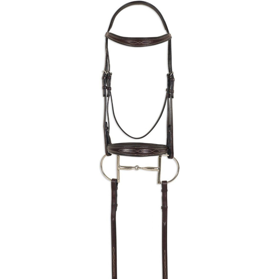 Ovation ATS Square Raised Taper Nose Fancy Stitch Bridle - West 20 Saddle Co.