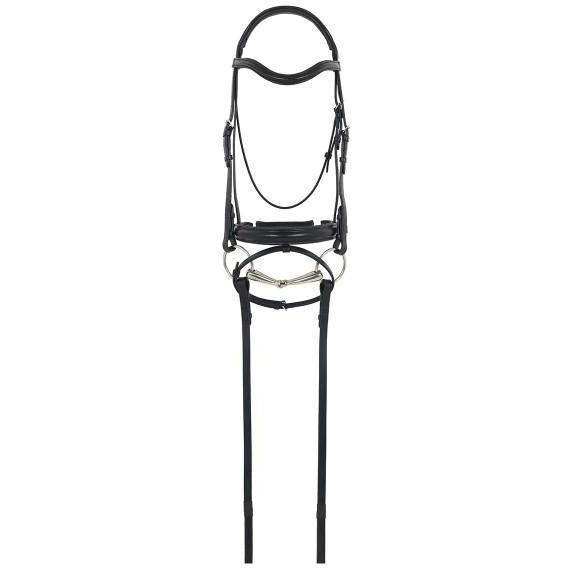Camelot Gold RCS Snaffle Dressage Bridle With Crank Flash Noseband And Reins - West 20 Saddle Co.