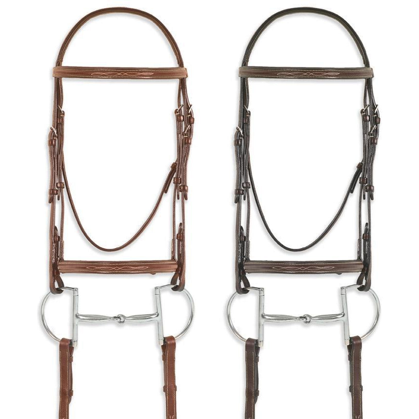 Pessoa Pro Fancy Stitched Raised Bridle - West 20 Saddle Co.