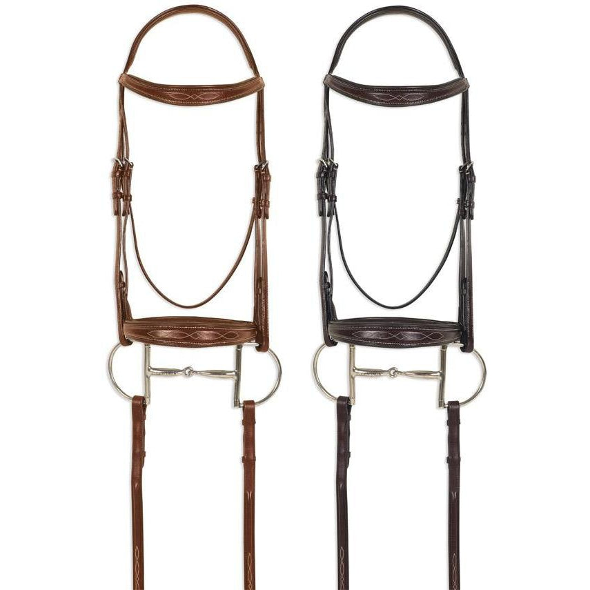 Pessoa Pro Fancy Stitched Tapered Bridle - West 20 Saddle Co.