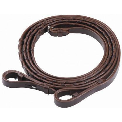 Henri de Rivel Pro Extra Long Flat Laced Reins - West 20 Saddle Co.