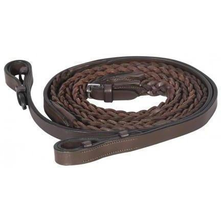 Henri de Rivel Plaited Reins 5/8" - West 20 Saddle Co.