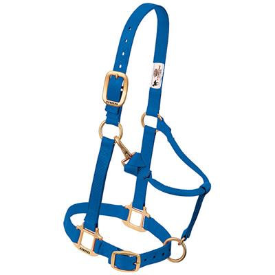 Weaver Leather Original Adjustable Chin and Throat Snap Halter, 1" Small Horse or Weanling Draft - West 20 Saddle Co.