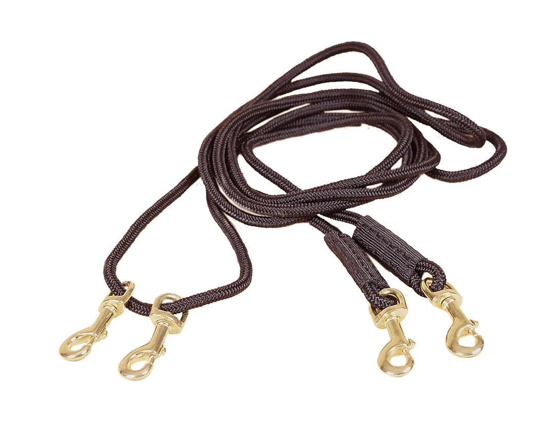 Tory Leather Black Nylon Rope Draw Reins
