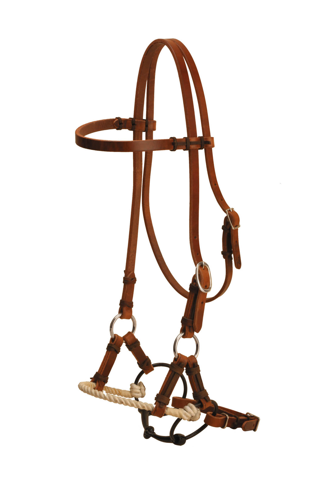 Tory Leather Single Nose Side Pull With Bit