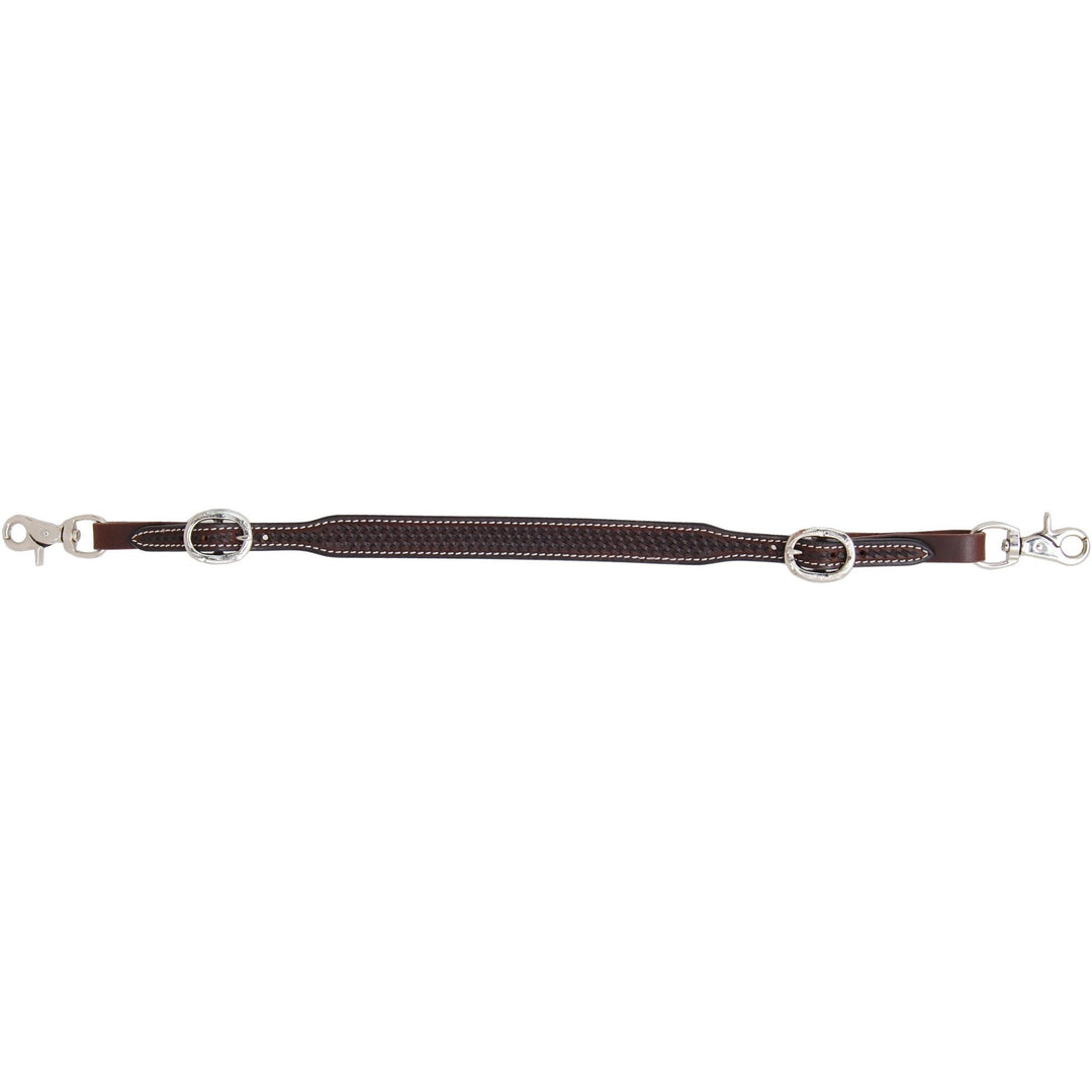 Rafter T Dark Oiled Wither Strap with Basket Tooling
