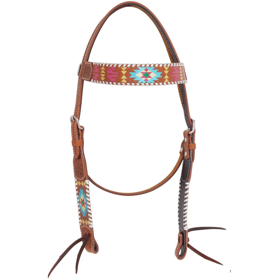 Rafter T Ranch Painted Aztec Collection Browband Headstall