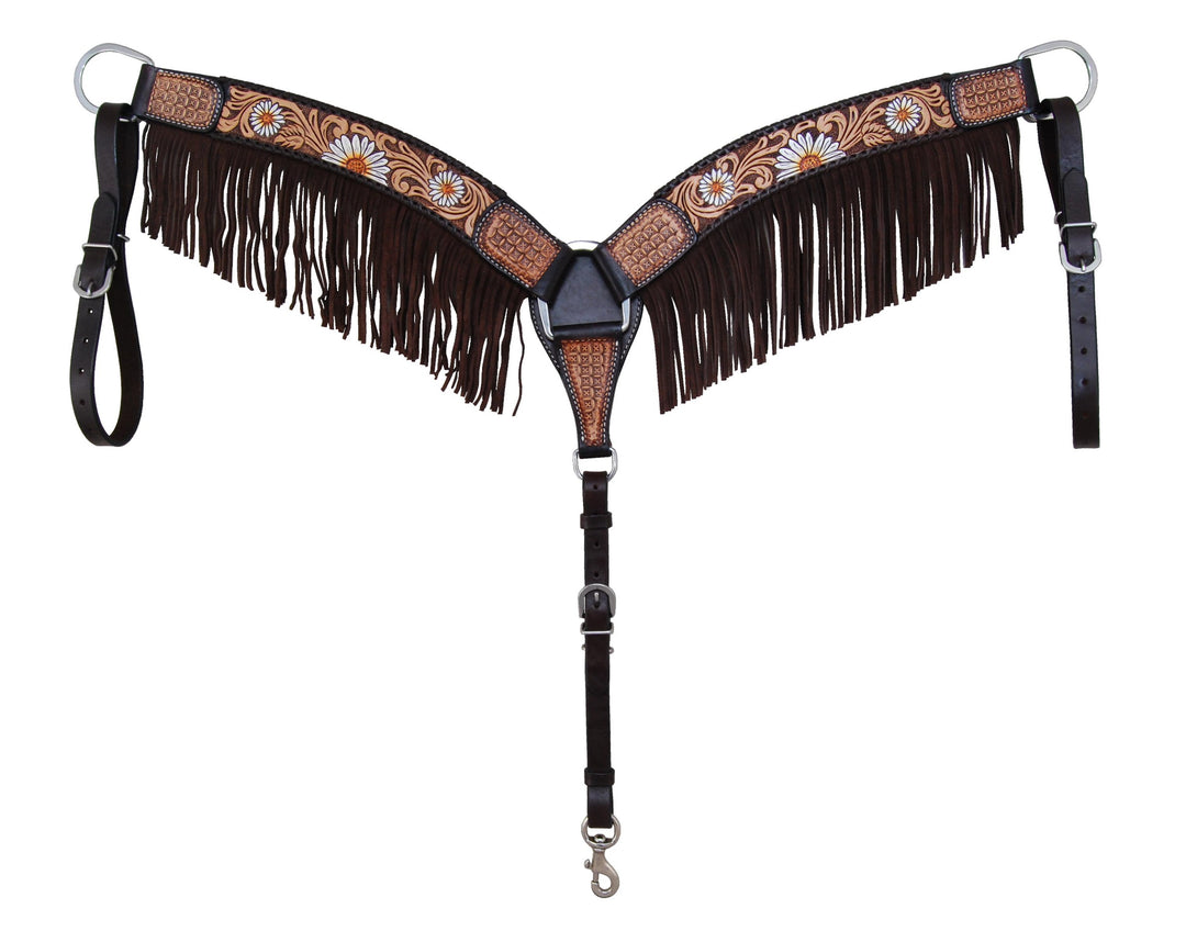 Rafter T Daisy Collection Breast Collar with Fringe
