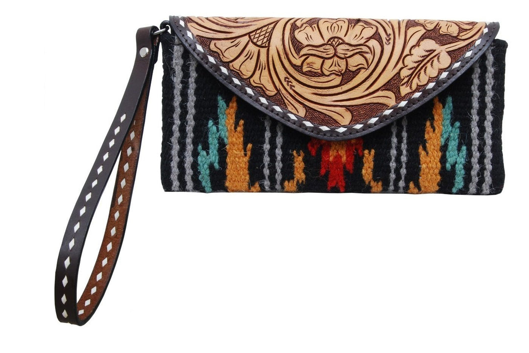 Rafter T Ranch Black Woolen Wristlet