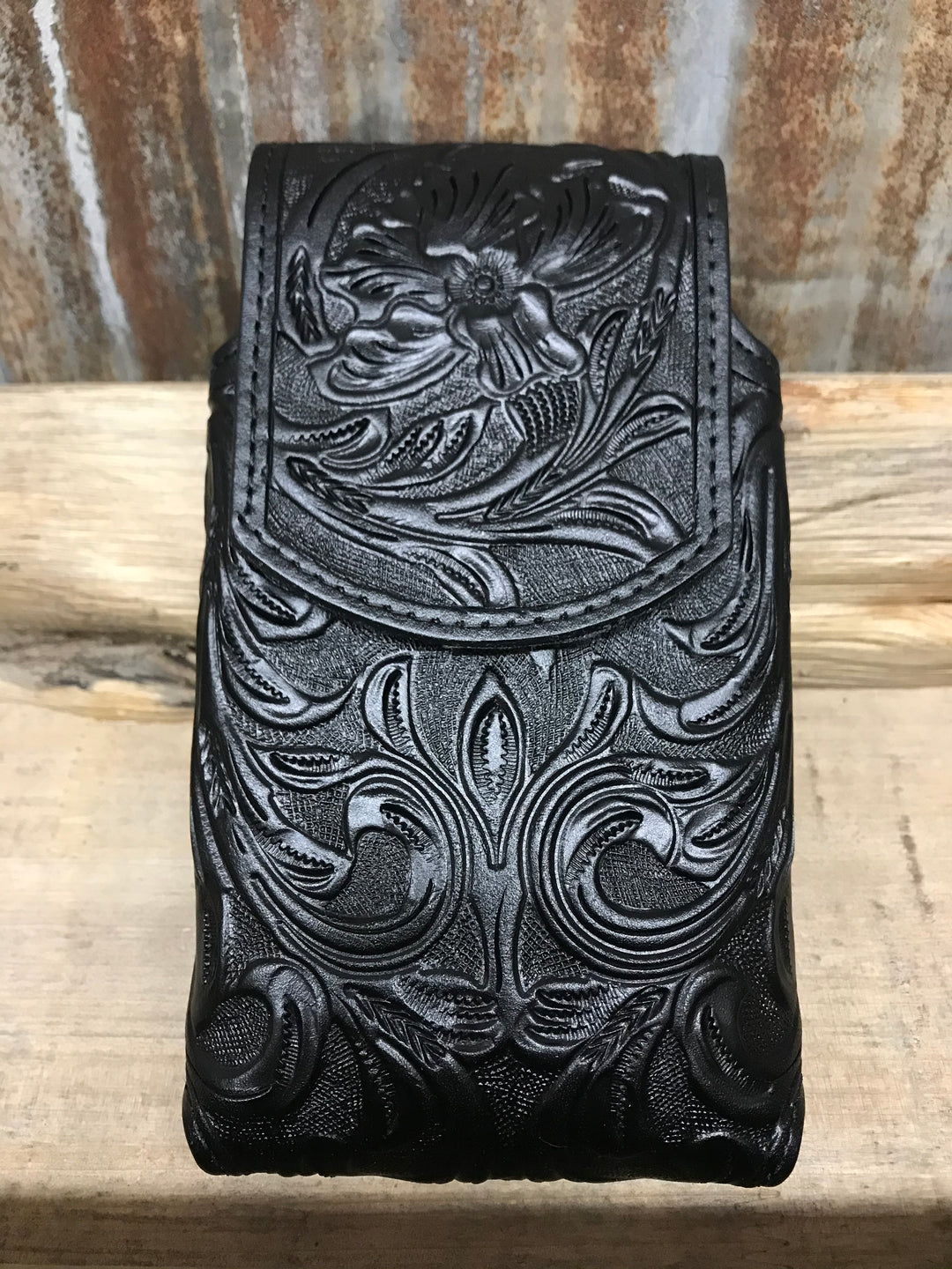Wild West Braiding Large Floral Tooled Phone Case