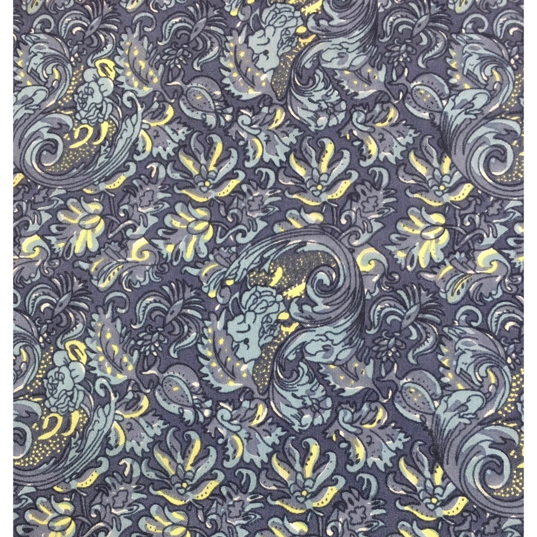 Wyoming Traders Blue Frontier Calico Silk Scarf