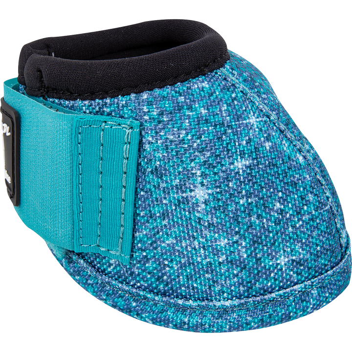 Classic Equine DyNo Turn Designer Line Bell Boot-Aqua Dazzle