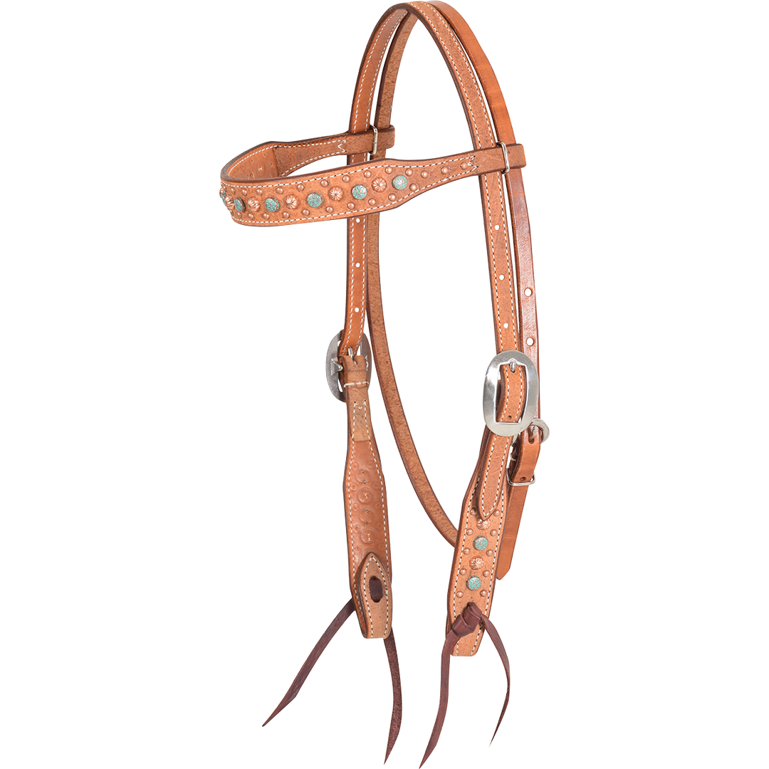 Martin Natural Floral Dots Browband Headstall