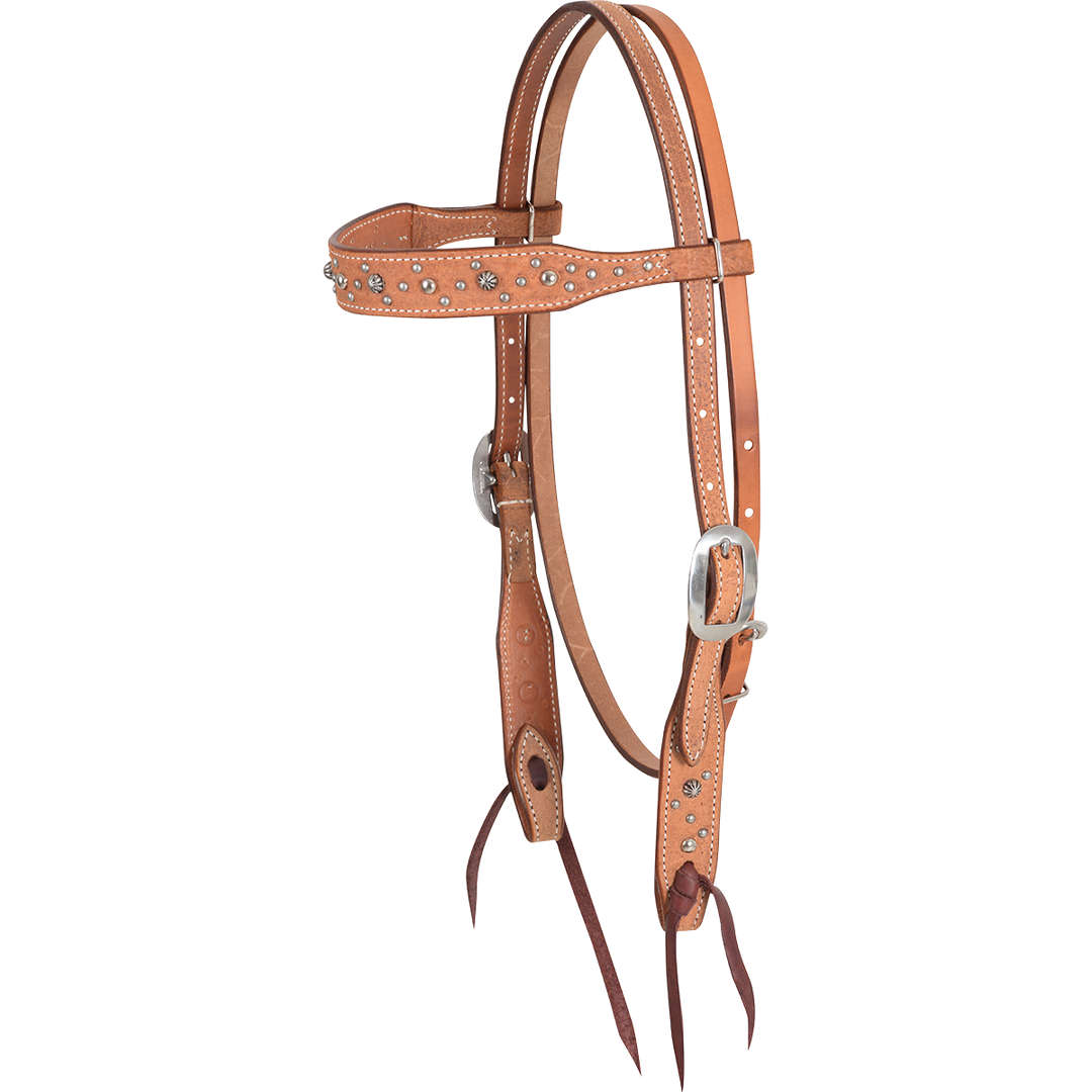 Martin Natural Pewter Dots Browband Headstall