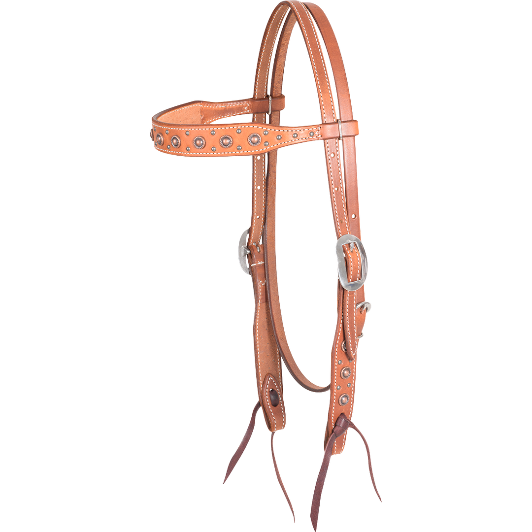 Martin Natural Rope Edged Dots Browband Headstall