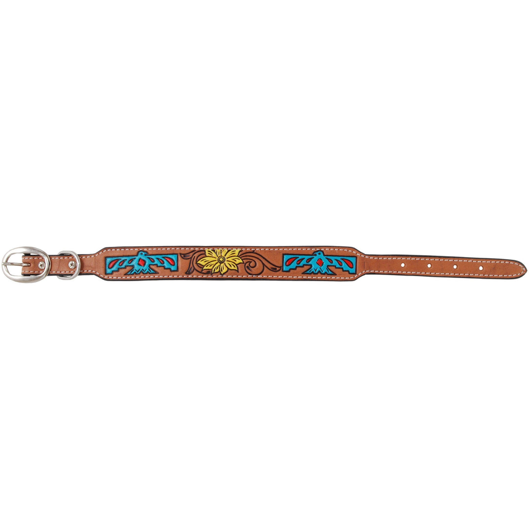 Rafter T Ranch Sunflower and Thunderbird Dog Collar