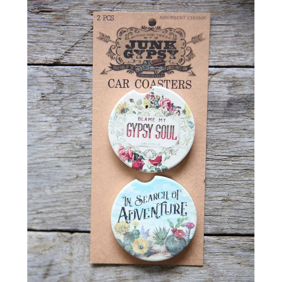 Junk Gypsy Gypsy Soul and Adventure Car Coasters