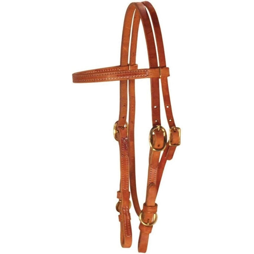 Berlin Custom Leather Browband Headstall with Buckle Cheek