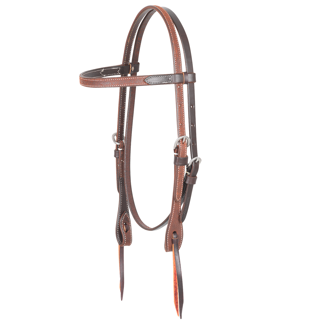 Martin Chestnut Roughout Headstall - West 20 Saddle Co.