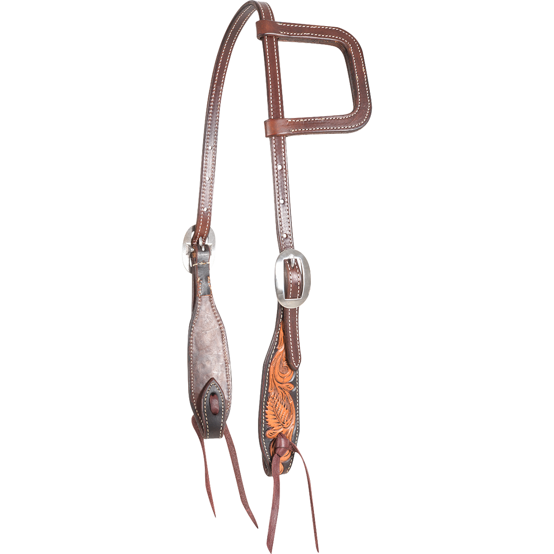 Martin Floral Tooled Slip Ear Headstall