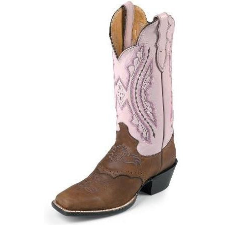 Justin Women's Coffee Westerner With Saddle Vamp - West 20 Saddle Co.