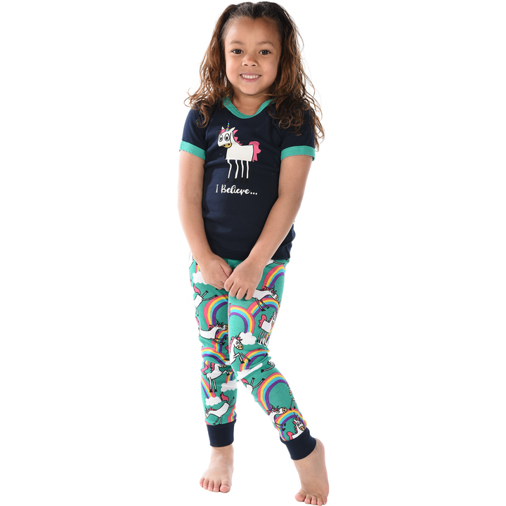 Lazy One Kids Unicorn PJ Set