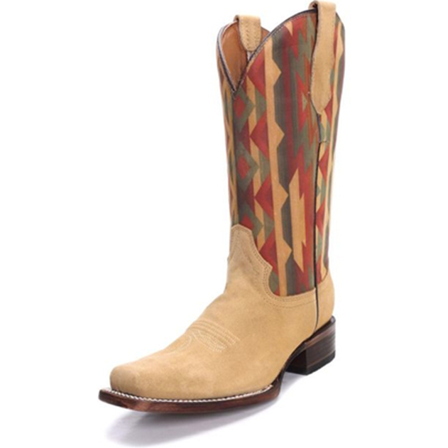 Circle G by Corral Women s Straw Aztec Print Cowboy Boot