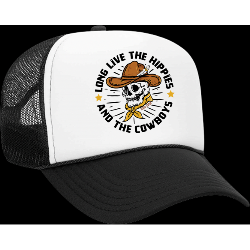 Rodeo Hippie Long Live the Hippies and Cowboys Trucker Hat