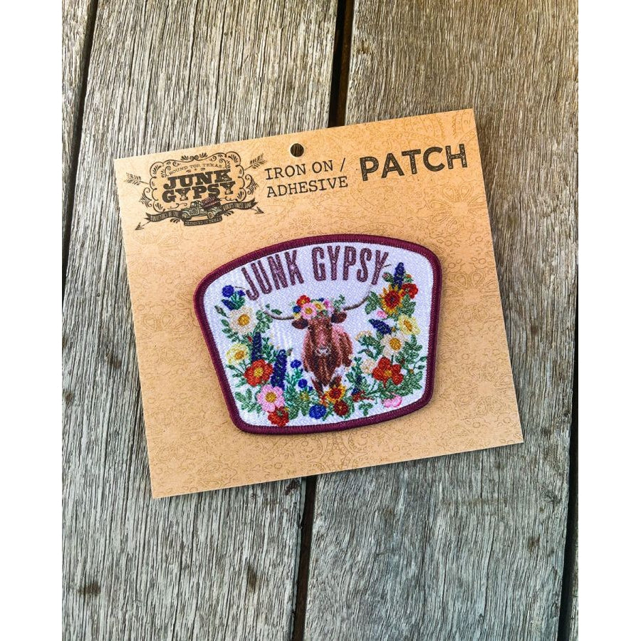 Junk Gypsy Longhorn Flowers Patch