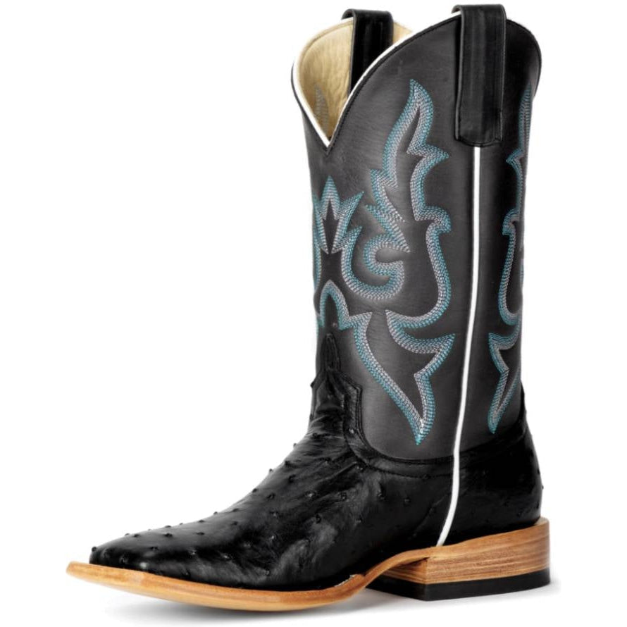 Macie Bean Black Full Quill Ostrich Boot