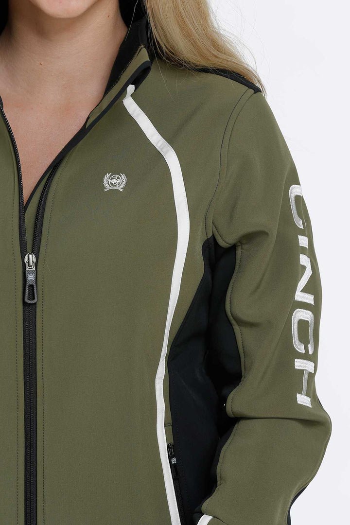 Cinch Women's Color Blocked Bonded Olive Jacket