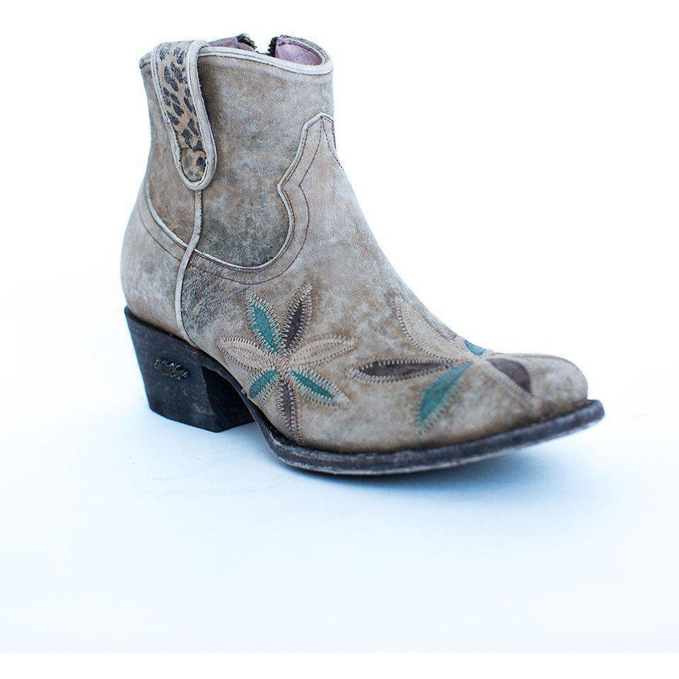 pedaled boots Miss Macie Women's Distressed Leopard Pedal Pusher Bootie