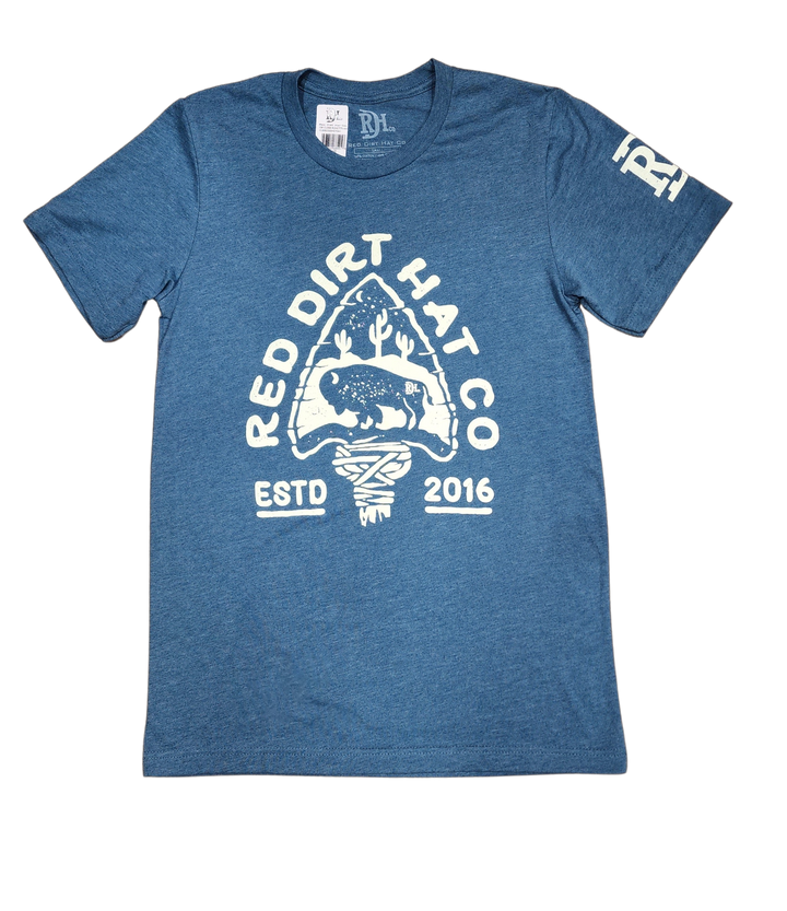 Red Dirt Hat Co Heather Deep Teal Arrowhead Tee