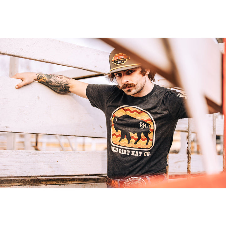 Red Dirt Hat Co Dark Grey Heather Wild and Wooly Tee