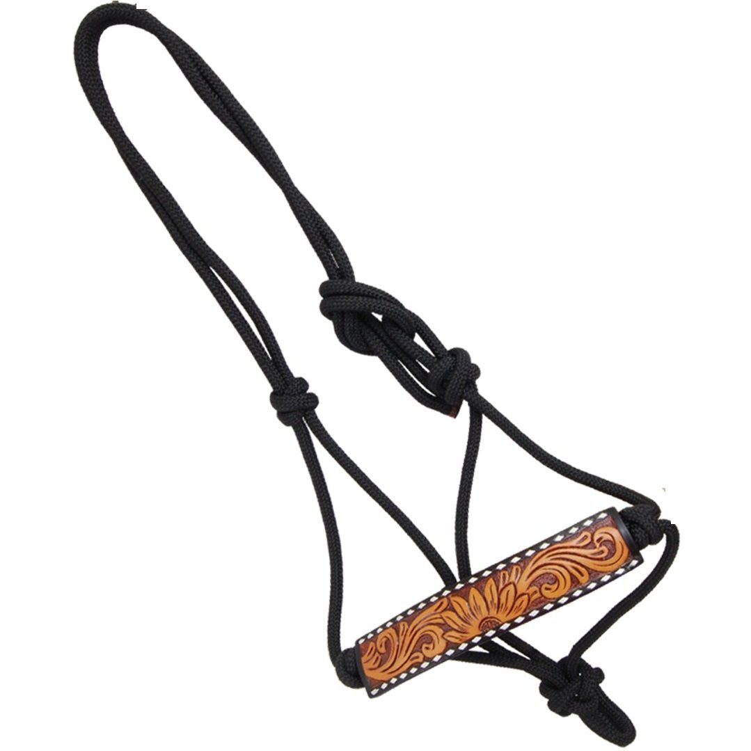 Rafter T Ranch Tooled Sunflower with Buckstitch Collection Rope Halter