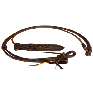 54" Rolled and Sewn Oiled Harness Leather Romel Reins