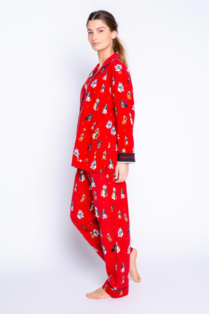 PJ Salvage Happy Howladays Flannel PJ Set
