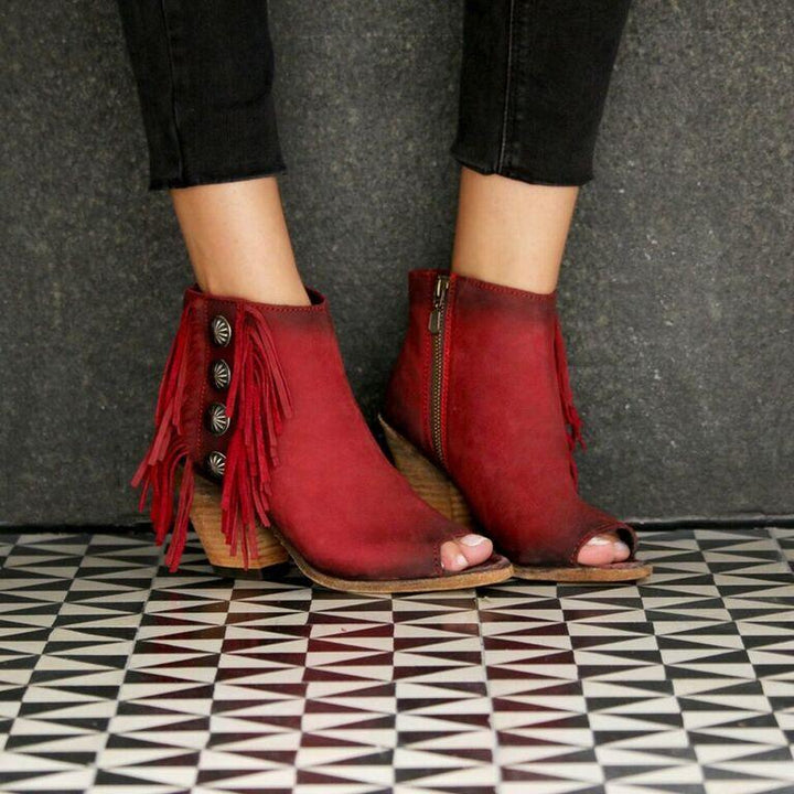Liberty Black Res. Vegas Rojo Booties - West 20 Saddle Co.