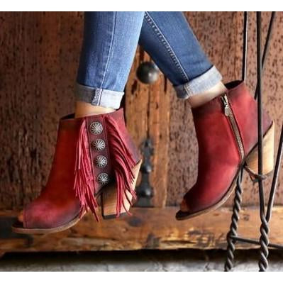 Liberty Black Res. Vegas Rojo Booties - West 20 Saddle Co.